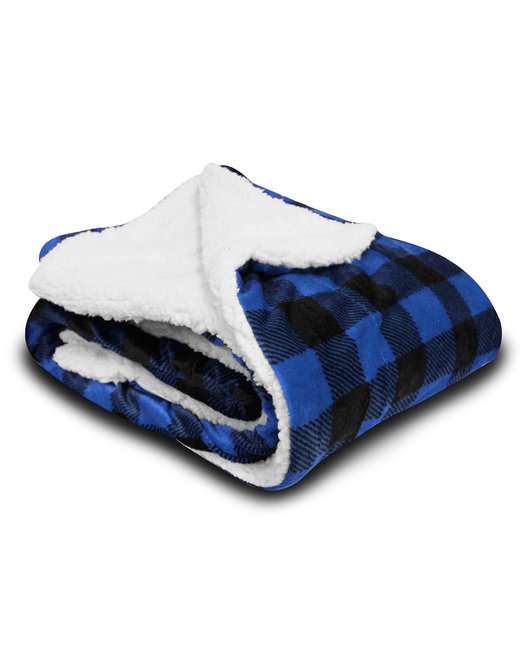 Custom Embroidered Alpine Fleece Micro Mink Sherpa Blanket - AB8712