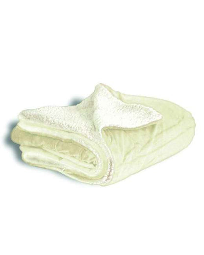 Custom Embroidered Alpine Fleece Micro Mink Sherpa Blanket - AB8712