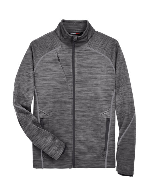 Custom Embroidered North End Men's Flux Mélange Bonded Fleece Jacket - 88697