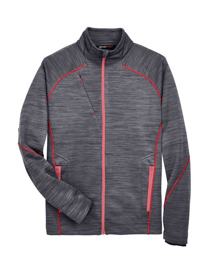 Custom Embroidered North End Men's Flux Mélange Bonded Fleece Jacket - 88697