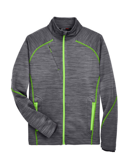 Custom Embroidered North End Men's Flux Mélange Bonded Fleece Jacket - 88697