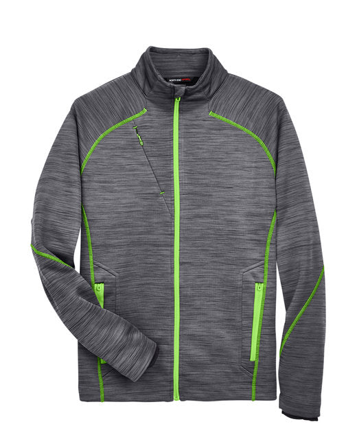 Custom Embroidered North End Men's Flux Mélange Bonded Fleece Jacket - 88697