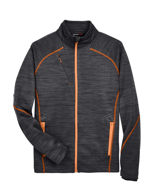 Custom Embroidered North End Men's Flux Mélange Bonded Fleece Jacket - 88697