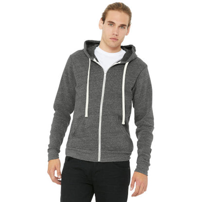 Custom Embroidered BELLA+CANVAS ® Unisex Triblend Sponge Fleece Full-Zip Hoodie - BC3909