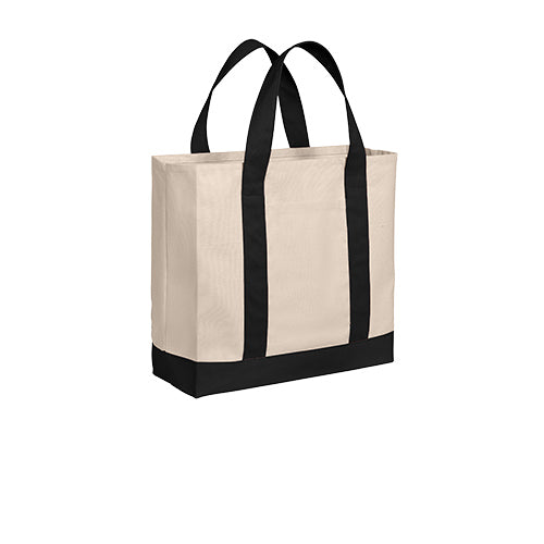 Custom Embroidered Port Authority® Cotton Canvas Two-Tone Tote - BG429