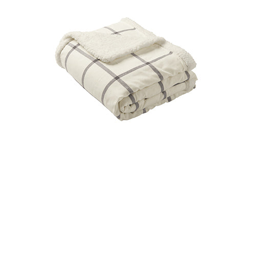 Custom Embroidered Port Authority ® Flannel Sherpa Blanket - BP43