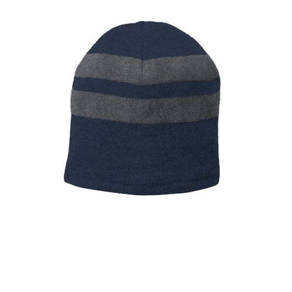 Custom Embroidered Port & Company® Fleece-Lined Striped Beanie Cap - C922