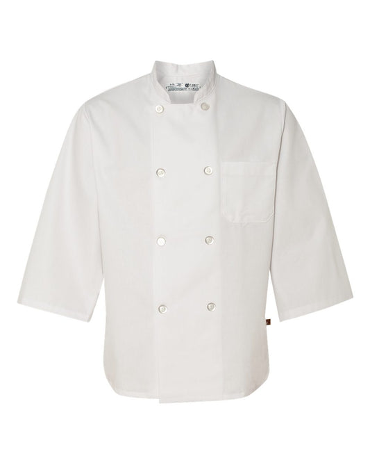 Custom Embroidered Chef Designs - Three-Quarter Sleeve Chef Coat