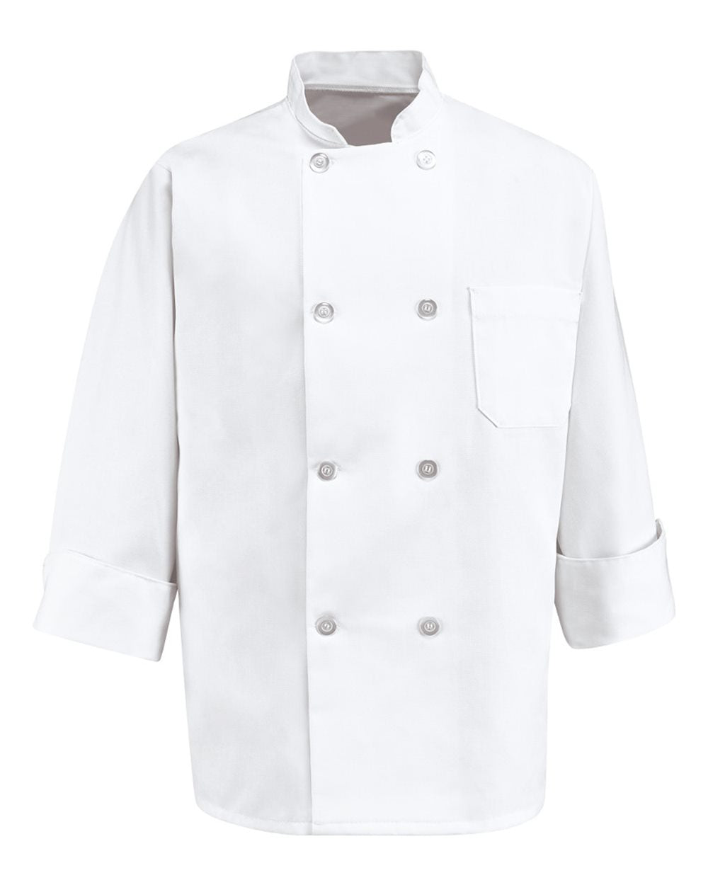 Custom Embroidered Chef Designs - Eight Pearl Button Chef Coat