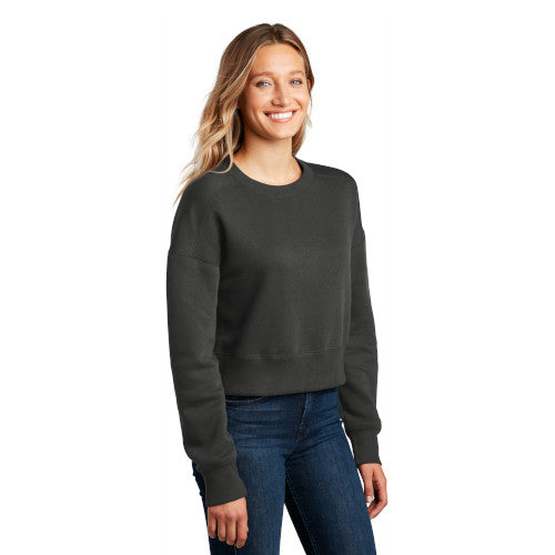 Custom Embroidered District® Women’s Fleece Cropped Crew - DT1105