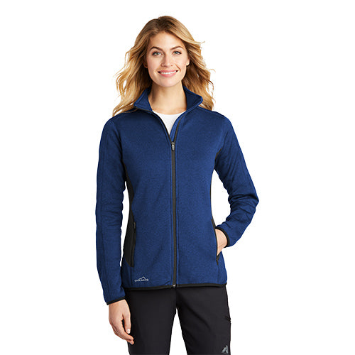 Custom Embroidered Eddie Bauer® Ladies Full-Zip Heather Stretch Fleece Jacket - EB239
