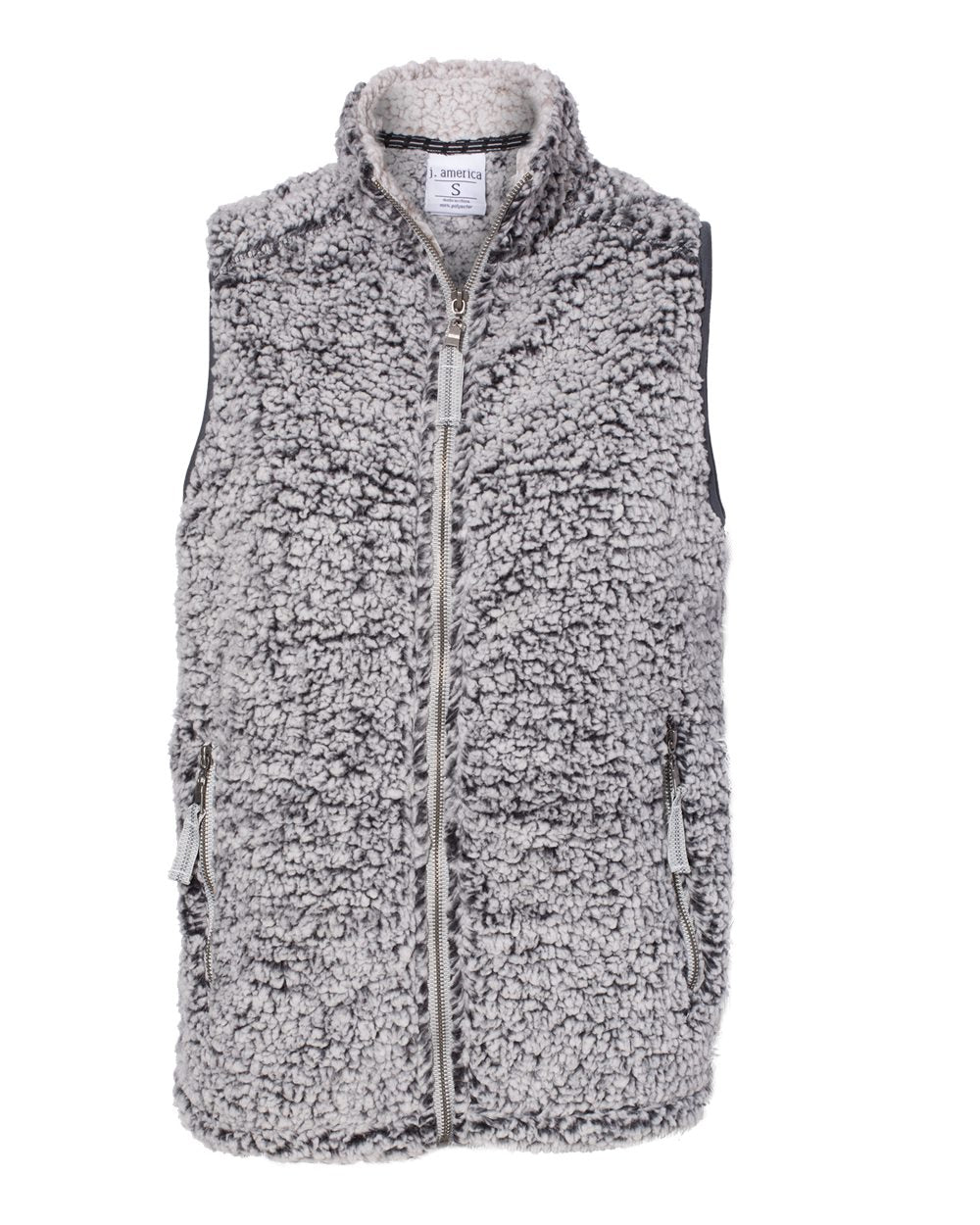 Custom Embroidered J. America - Women’s Epic Sherpa Full-Zip Vest - JA8456