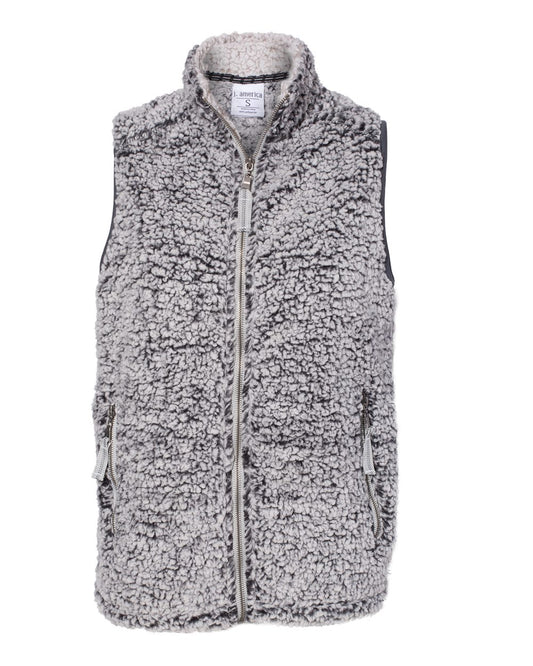 Custom Embroidered J. America - Women’s Epic Sherpa Full-Zip Vest - JA8456