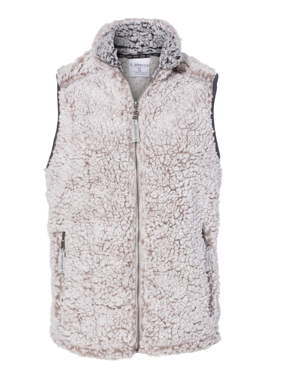 Custom Embroidered J. America - Women’s Epic Sherpa Full-Zip Vest - JA8456