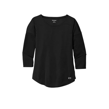 Custom Embroidered OGIO® Ladies Gravitate Scoop 3/4-Sleeve - LOG141