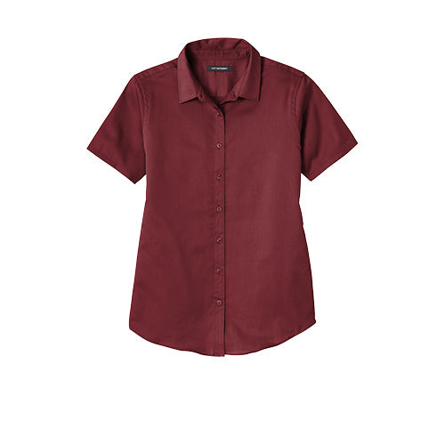 Custom Embroidered Port Authority® Ladies Short Sleeve SuperPro React ™ Twill Shirt - LW809