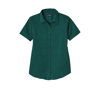 Custom Embroidered Port Authority® Ladies Short Sleeve SuperPro React ™ Twill Shirt - LW809