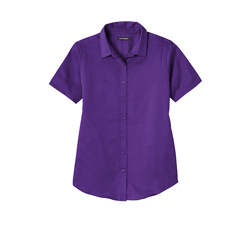 Custom Embroidered Port Authority® Ladies Short Sleeve SuperPro React ™ Twill Shirt - LW809
