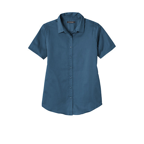 Custom Embroidered Port Authority® Ladies Short Sleeve SuperPro React ™ Twill Shirt - LW809