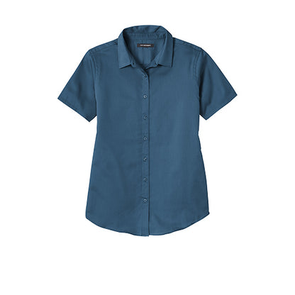Custom Embroidered Port Authority® Ladies Short Sleeve SuperPro React ™ Twill Shirt - LW809