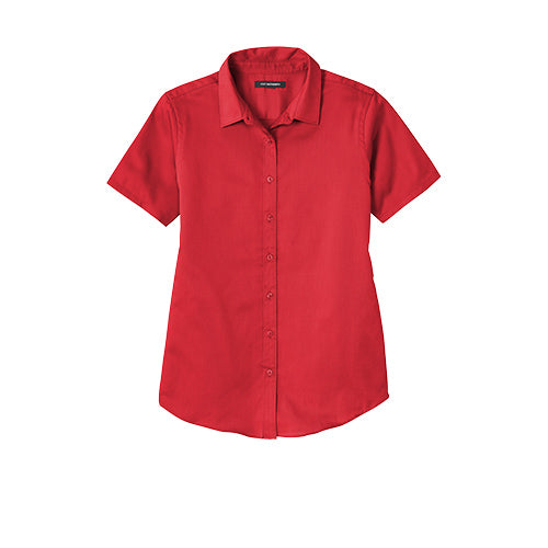 Custom Embroidered Port Authority® Ladies Short Sleeve SuperPro React ™ Twill Shirt - LW809