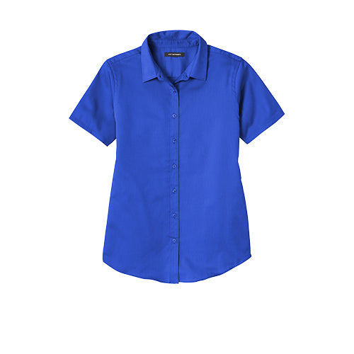 Custom Embroidered Port Authority® Ladies Short Sleeve SuperPro React ™ Twill Shirt - LW809