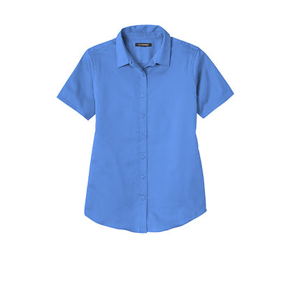 Custom Embroidered Port Authority® Ladies Short Sleeve SuperPro React ™ Twill Shirt - LW809