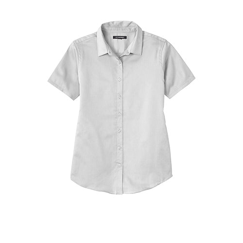 Custom Embroidered Port Authority® Ladies Short Sleeve SuperPro React ™ Twill Shirt - LW809