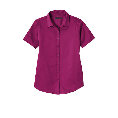 Custom Embroidered Port Authority® Ladies Short Sleeve SuperPro React ™ Twill Shirt - LW809