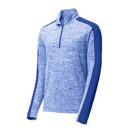 Custom Embroidered Sport-Tek® PosiCharge® Electric Heather Colorblock 1/4-Zip Pullover - ST397