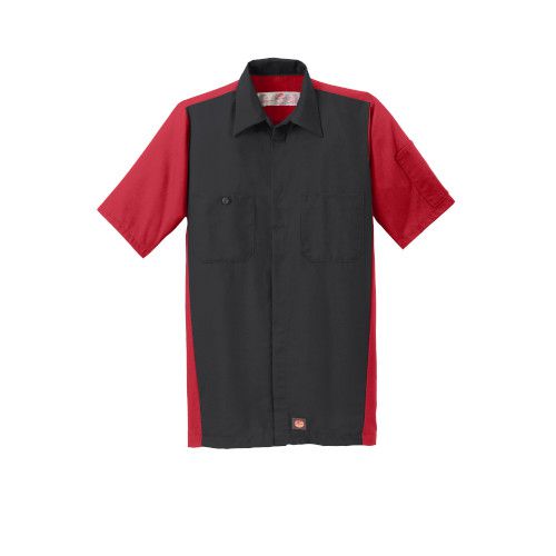 Custom Embroidered Red Kap® Short Sleeve Ripstop Crew Shirt - SY20