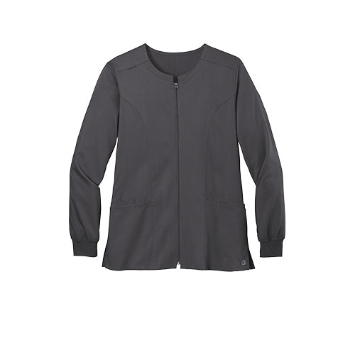 Custom Embroidered WonderWink® Women’s Premiere Flex™ Full-Zip Scrub Jacket - WW4088