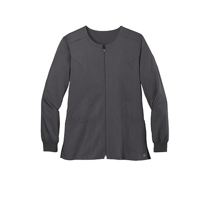 Custom Embroidered WonderWink® Women’s Premiere Flex™ Full-Zip Scrub Jacket - WW4088