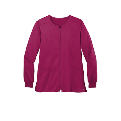 Custom Embroidered WonderWink® Women’s Premiere Flex™ Full-Zip Scrub Jacket - WW4088