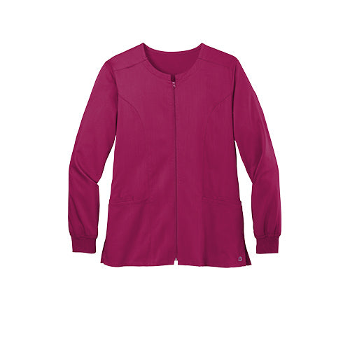 Custom Embroidered WonderWink® Women’s Premiere Flex™ Full-Zip Scrub Jacket - WW4088