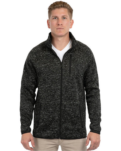 Custom Embroidered Burnside Men's Sweater Knit Jacket - B3901