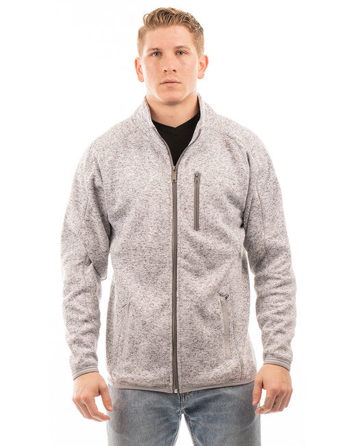 Custom Embroidered Burnside Men's Sweater Knit Jacket - B3901