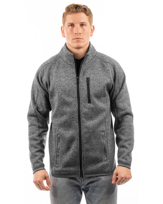 Custom Embroidered Burnside Men's Sweater Knit Jacket - B3901