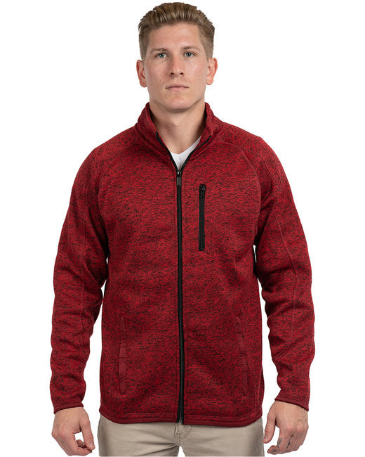 Custom Embroidered Burnside Men's Sweater Knit Jacket - B3901