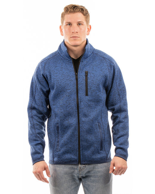 Custom Embroidered Burnside Men's Sweater Knit Jacket - B3901