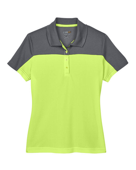 Custom Embroidered CORE365 Ladies' Balance Colorblock Performance Piqué Polo - CE101W