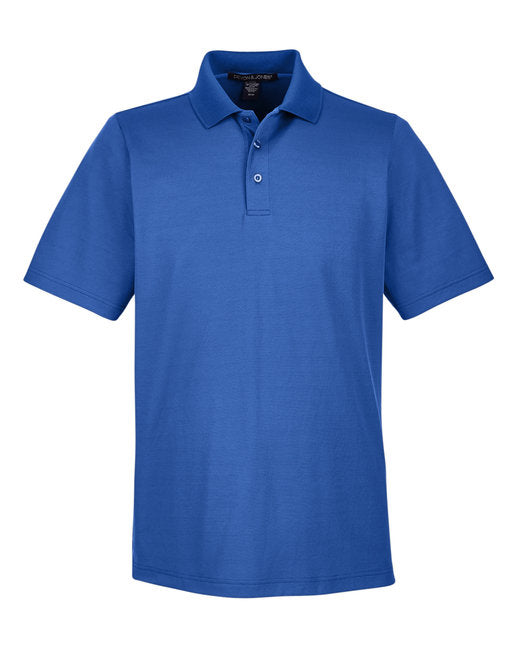 Custom Embroidered Devon & Jones CrownLux Performance™ Men's Plaited Polo Plus Sizes - DG20