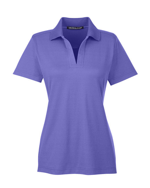 Custom Embroidered Devon & Jones CrownLux Performance™ Ladies' Plaited Polo - DG20W