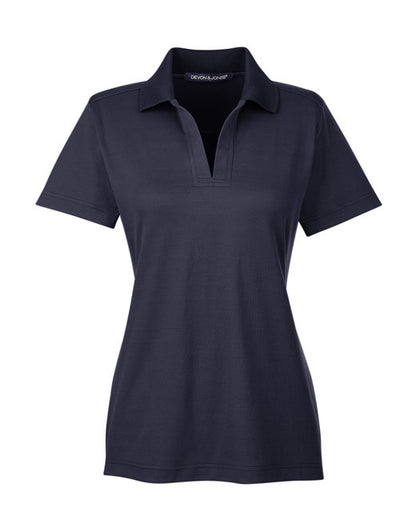 Custom Embroidered Devon & Jones CrownLux Performance™ Ladies' Plaited Polo - DG20W