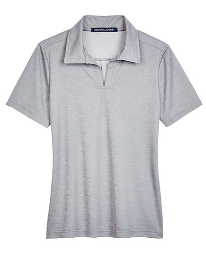 Custom Embroidered Devon & Jones CrownLux Performance™ Ladies' Address Melange Polo - DG22W