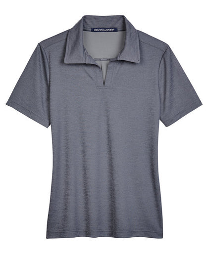 Custom Embroidered Devon & Jones CrownLux Performance™ Ladies' Address Melange Polo - DG22W
