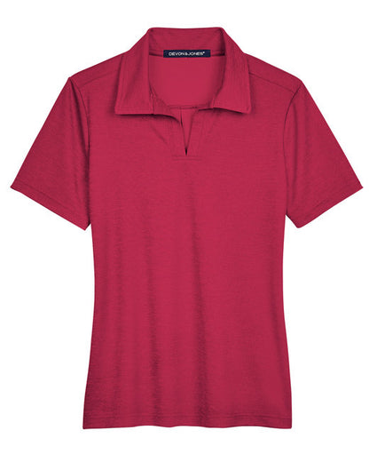Custom Embroidered Devon & Jones CrownLux Performance™ Ladies' Address Melange Polo - DG22W