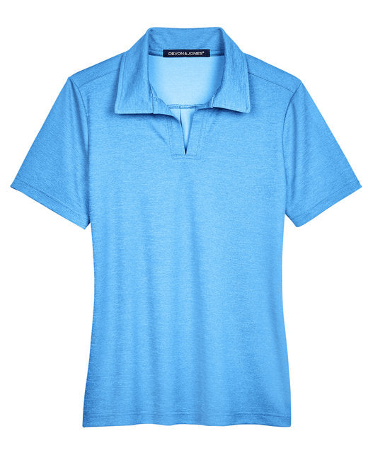 Custom Embroidered Devon & Jones CrownLux Performance™ Ladies' Address Melange Polo - DG22W