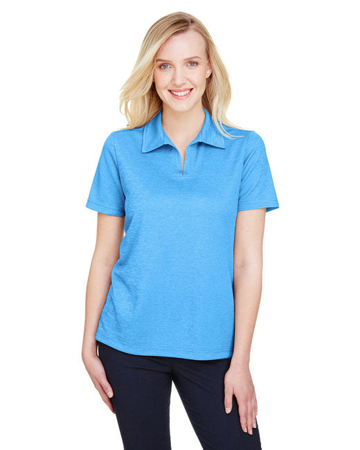 Custom Embroidered Devon & Jones CrownLux Performance™ Ladies' Address Melange Polo - DG22W