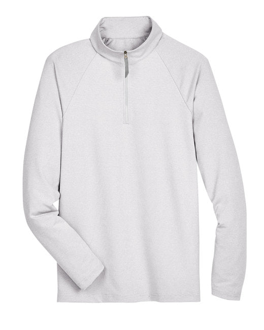 Custom Embroidered Devon & Jones CrownLux Performance™ Men's Clubhouse Micro-Stripe Quarter-Zip - DG480